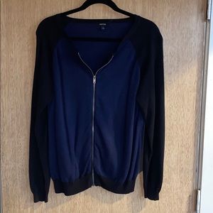 Apt. 9 Colorblock Zip Front Sweater/XL